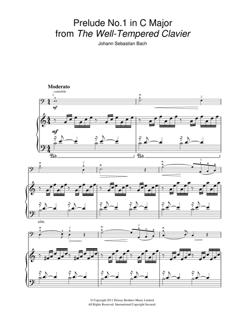 Prelude No.1 in C Major (from The Well-Tempered Clavier, Bk.1) - Johann Sebastian Bach (Cello and Piano)
