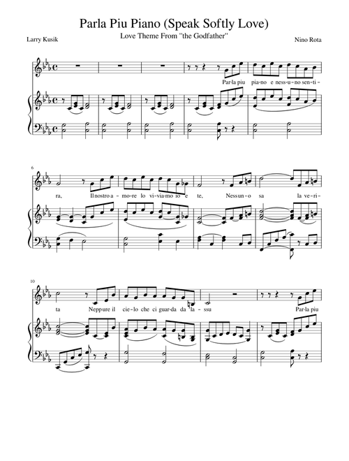 Parla Piu Piano Speak Softly Love