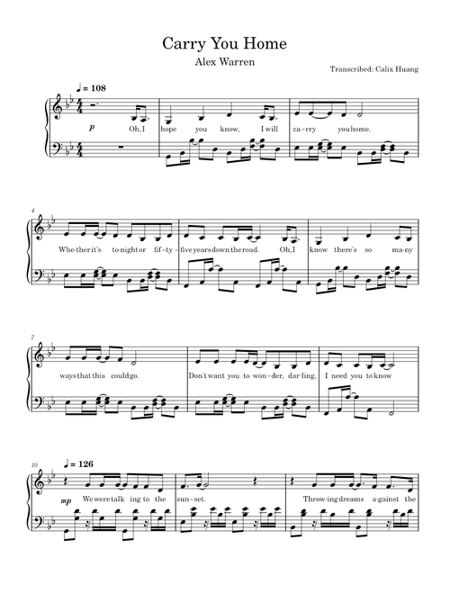 Carry You Home - Alex Warren