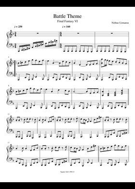 Free Final Fantasy Vii Main Theme by Nobuo Uematsu sheet music