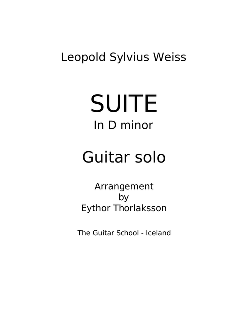Suite in D minor - Sylvius Leopold Weiss