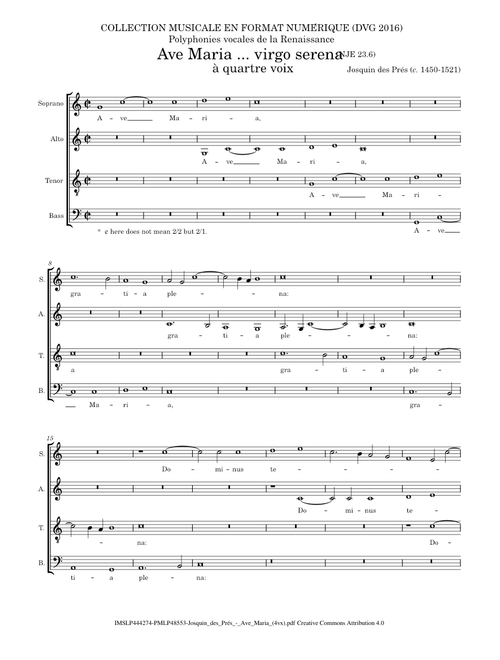 Ave Maria…virgo Serena – Josquin Desprez
