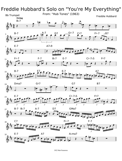 Freddie Hubbard's Solo on You're My Everything