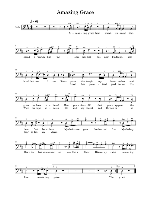 Amazing Grace (Cello Solo)