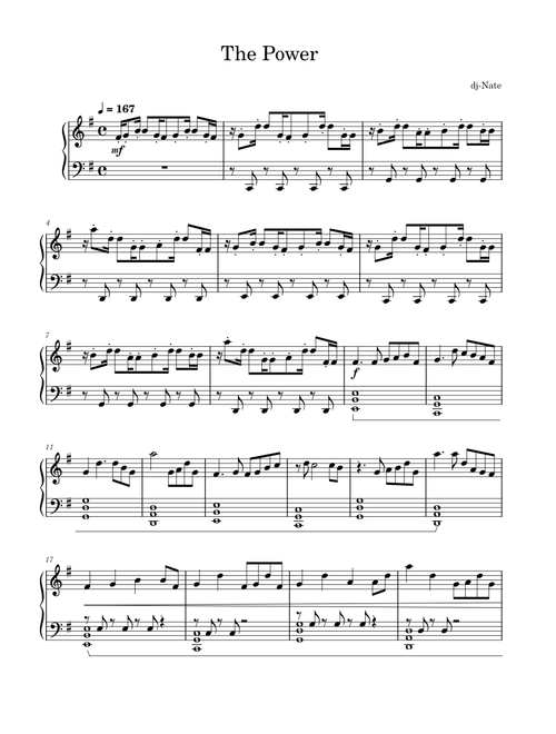 The Power The_Power Sheet Music for Piano (Solo) | MuseScore.com