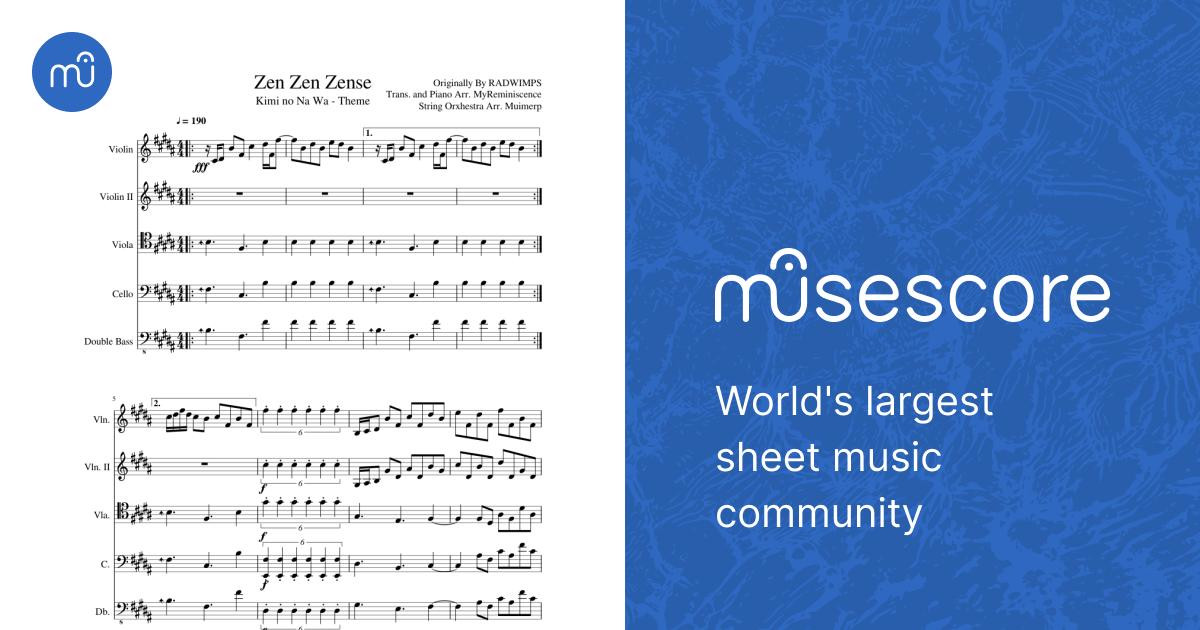 Zen Zen Zense - String Orchestra Sheet music for Contrabass