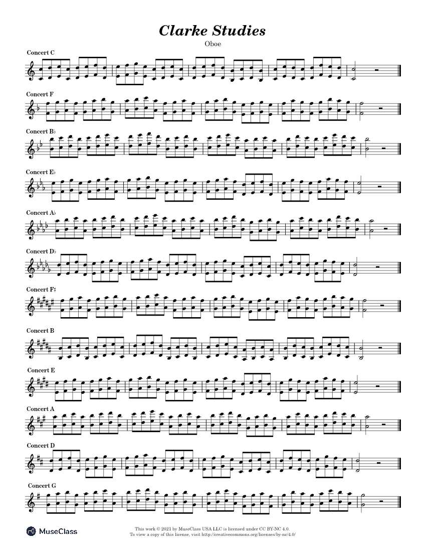 Clarke Studies for Oboe Sheet music for Oboe (Solo)