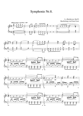 Free Symphony No.8, Op.93 by Ludwig van Beethoven sheet music