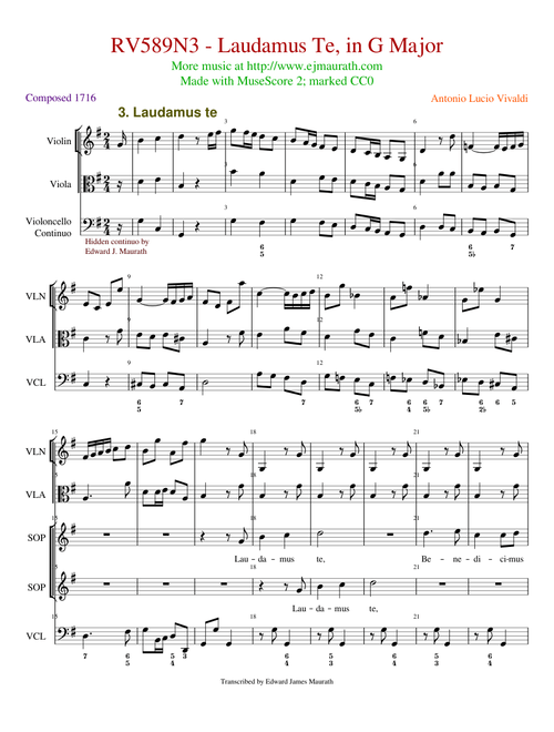 Laudamus te, RV 589 – Antonio Lucio Vivaldi