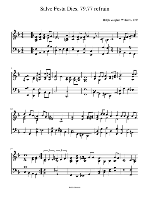 SALVE FESTA DIES (Vaughan Williams) - Ralph Vaughan Williams
