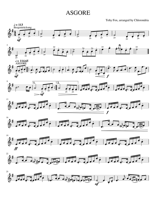 Free Solo Baritone horn sheet music | Download PDF or print