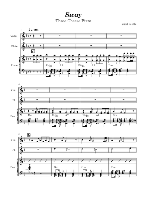 Sway – Michael Bublé (Mixed Trio)