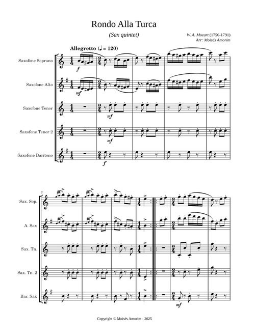 Rondo Alla Turca – Wolfgang Amadeus Mozart