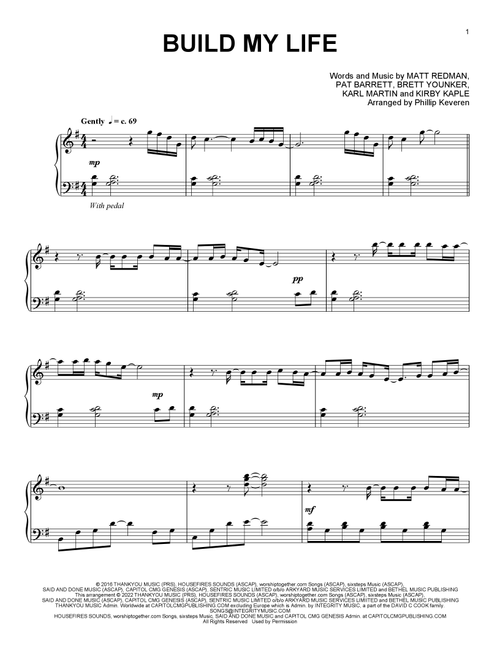 Build My Life (arr. Phillip Keveren) - Housefires (Piano Solo)