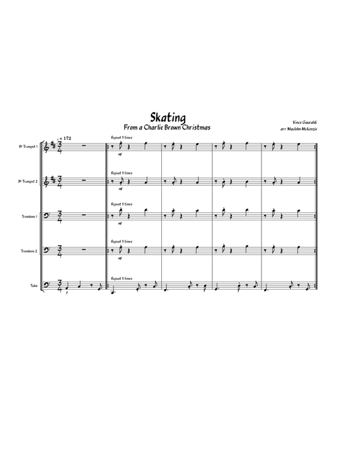 Skating – Vince Guaraldi – Brass Quintet
