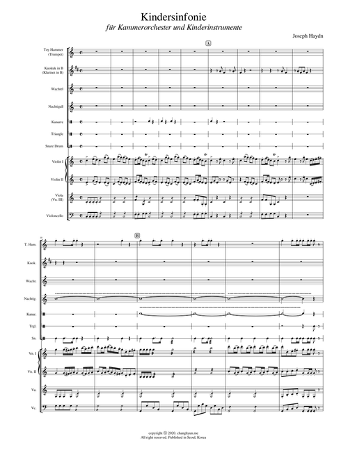 Kindersinfonie for Chamber Orchestra