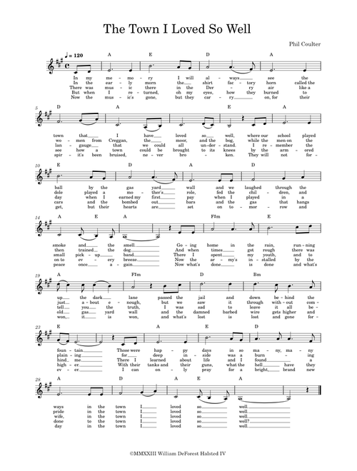 The Town I Loved So Well — Phil Coulter