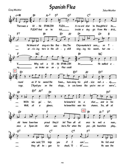 Spanish Flea (Lead sheet with lyrics )