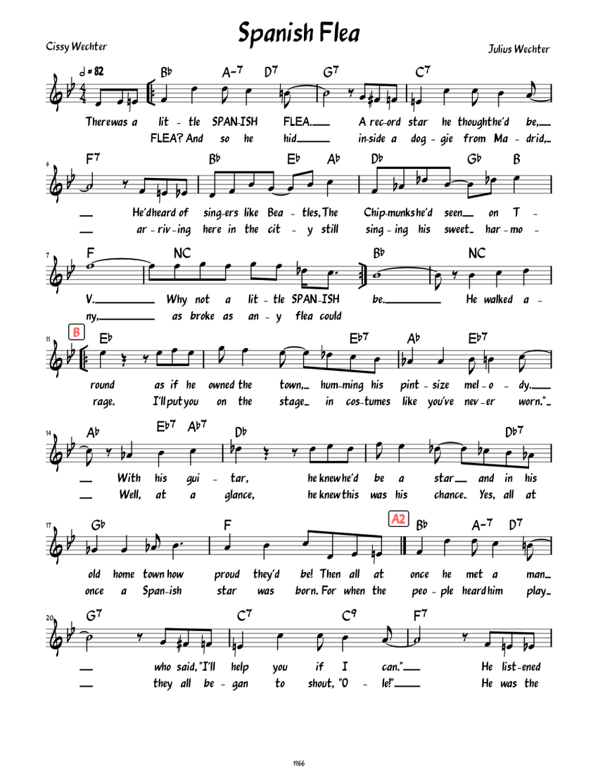 spanish-flea-lead-sheet-with-lyrics-piano-tutorial