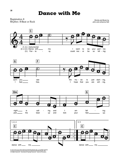 Dance With Me - Orleans (E-Z Play Today)