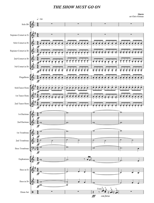 The Show Must Go On (Arr. Chris Gorman) - Queen (Brass Band)