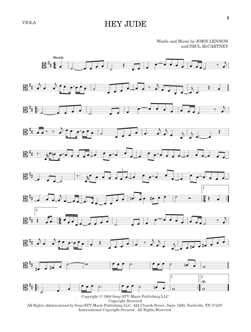 Hey Jude - The Beatles (Viola Solo)