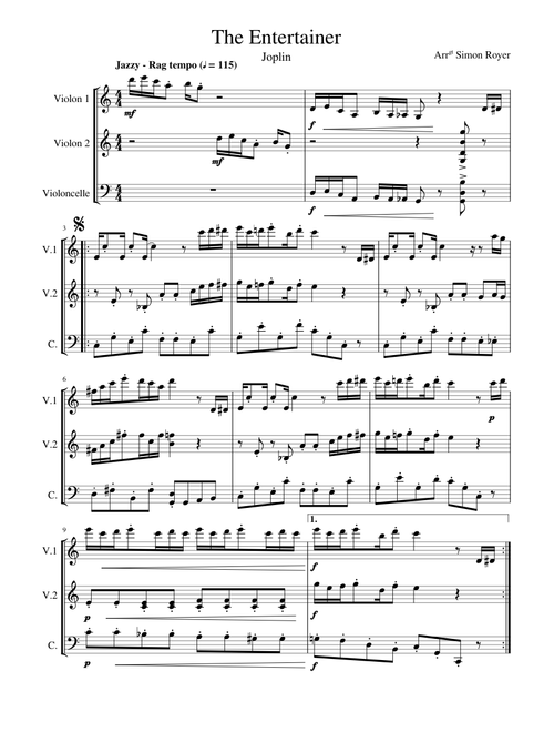 The Entertainer - String Trio