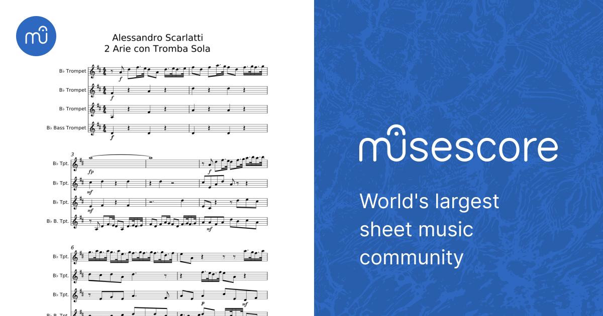 Aria - Alessandro Scarlatti Sheet Music for Trumpet bass, Trumpet