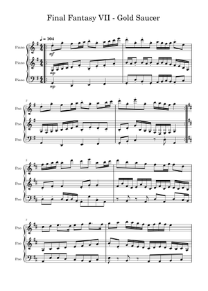 Gold Saucer from Final Fantasy VII Sheet Music for Flute