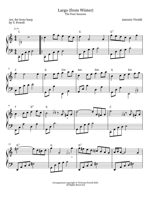 Largo (from Winter) (Arr. Vivienne Powell) - Antonio Vivaldi (Harp)
