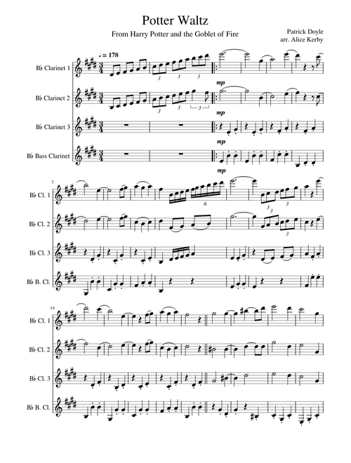 Potter Waltz (clarinets)