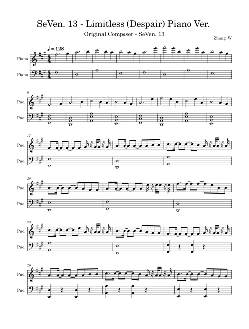 Limitless (Despair) Piano Ver - SeVen. 13