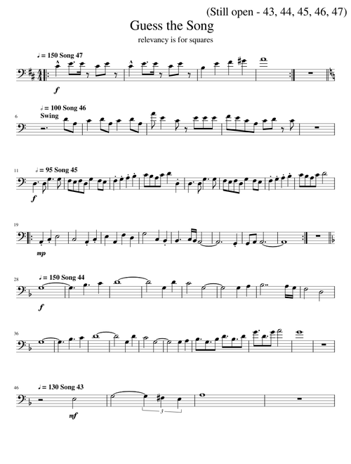 The Original Guess the Song (Last Updated 5/26/19)