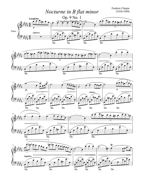 Nocturne in B flat minor Op.9 no.1