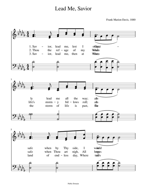 Savior, lead me lest I stray (Davis) - Frank M. Davis