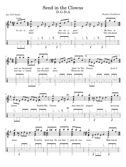 Send in the clowns – Stephen Sondheim
