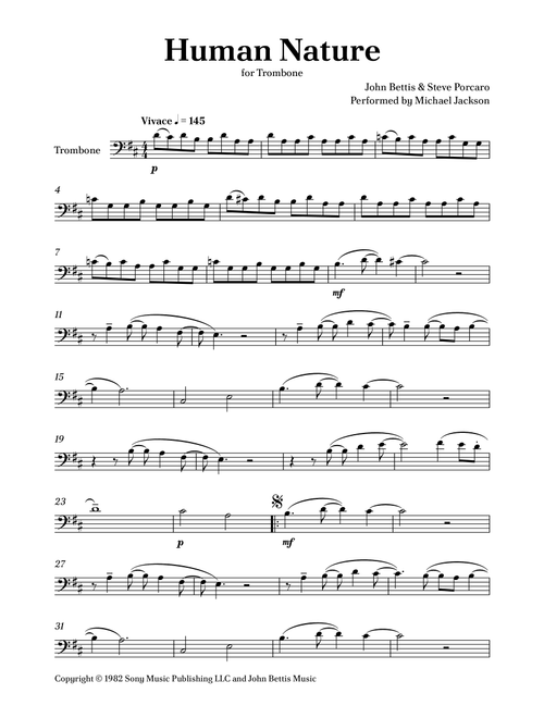 Human Nature (Arr. Caio Costa) - Michael Jackson (Trombone Solo)