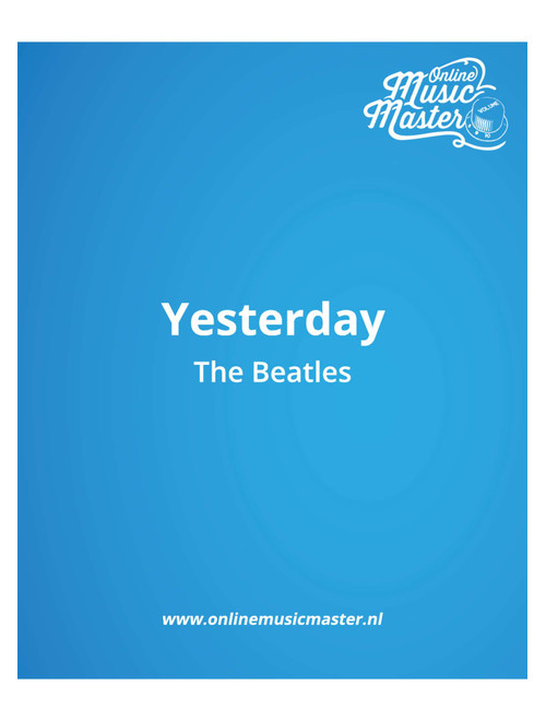 Yesterday (Arr. William van de Groep) - Adam Levine & Tony Lucca (Guitar Tab)
