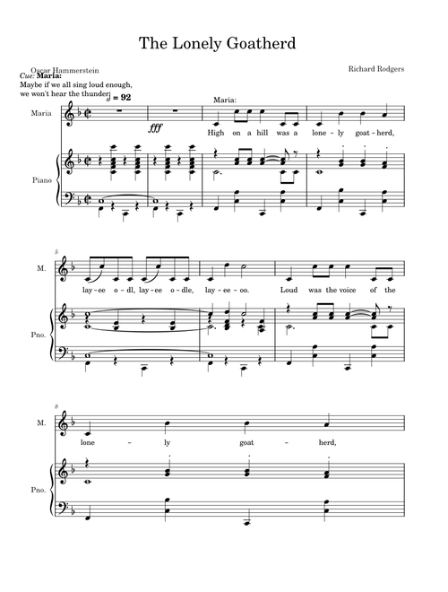 The lonely goatherd – Rodgers & Hammerstein