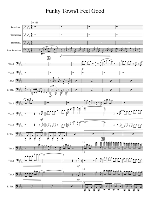 Funky town – trombone quartet