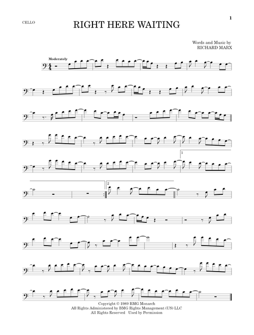 Right Here Waiting - Richard Marx (Cello Solo)