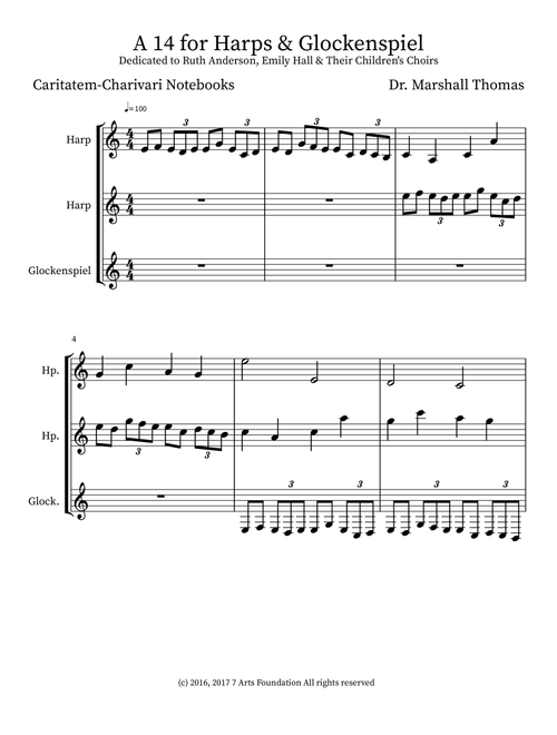 A 14 for Harps & Glockenspiel - Celebrity Chamber Players (Small Ensemble)