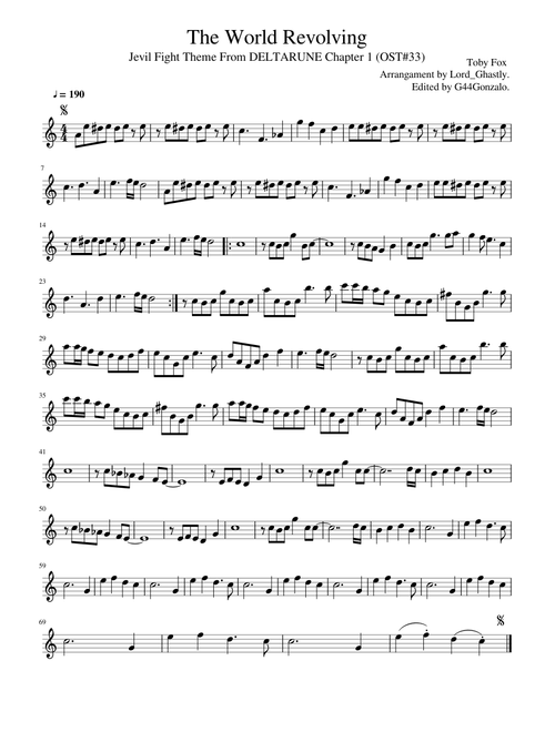 World Revolving Jevil Theme | Saxophone