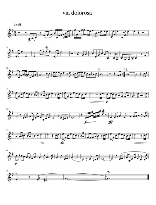 Via dolorosa Violin