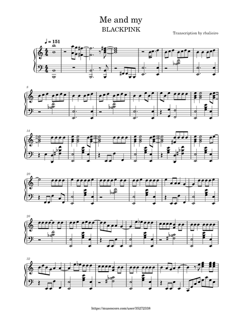 ME AND MY — BLACKPINK (블랙핑크) [Piano Version]