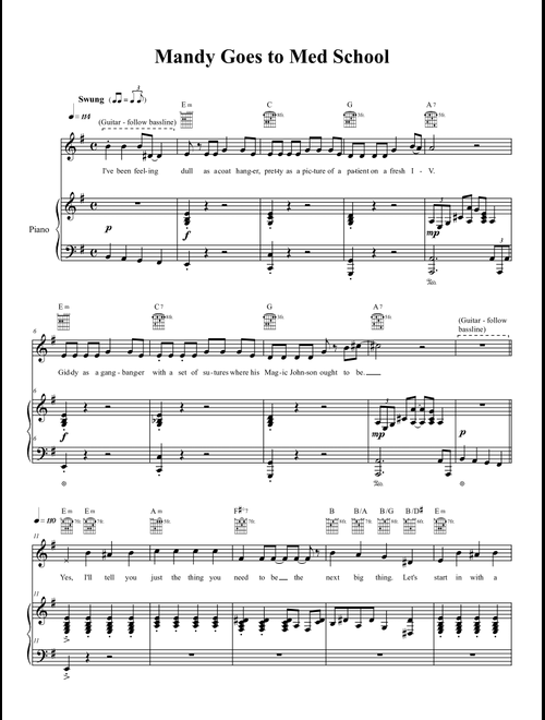 Mandy Goes To Med School - The Dresden Dolls, Amanda Palmer (Piano-Vocal-Guitar)