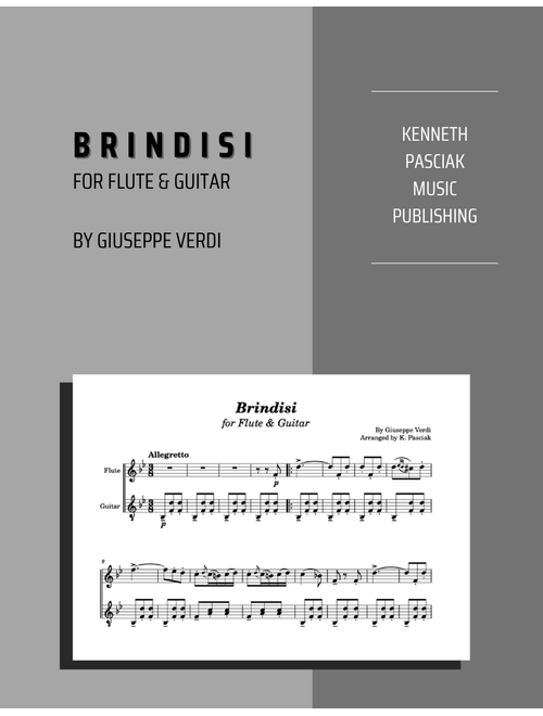 Brindisi (for Flute or Violin & Guitar) (Arr. Kenneth Pasciak) - Giuseppe Verdi (Instrumental Duet)