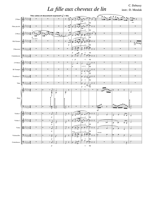 La fille aux cheveux de lin – Claude Debussy La fille aux cheveux de lin (orchestra arr)