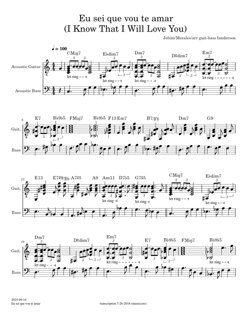 Eu sei que vou te amar – Antônio Carlos Jobim