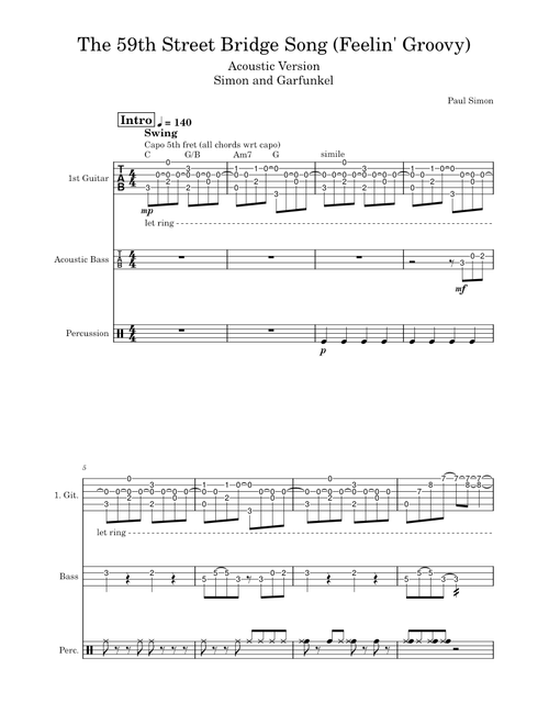 The 59th Street Bridge Song (Feelin' Groovy) – Simon & Garfunkel (Acoustic Version)